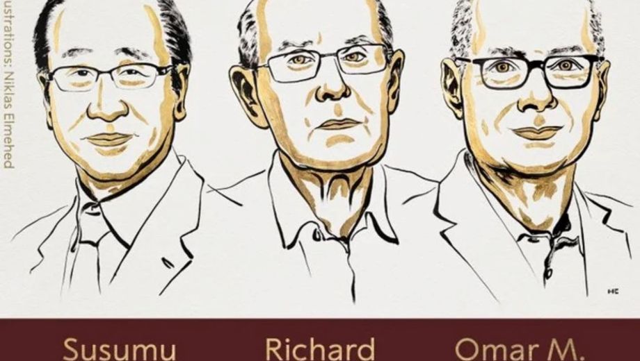 El premio Nobel de Química 2025 fue otorgado a Susumu Kitagawa, Richard Robson y Omar M. Yaghi.