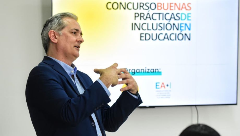 Matías Sánchez, presidente de Fundación Stábile, durante el acto de lanzamiento del concurso. Foto Cecilia Maletti. 