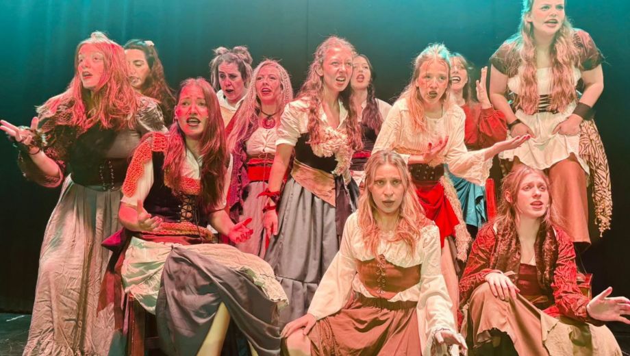 Treinta artistas en escena dan vida a los clásicos de los hermanos Grimm con una puesta de gran despliegue visual. Foto gentileza. 