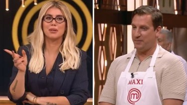 Divertido ida y vuelta entre Wanda Nara y Maxi López en MasterChef Celebrity: “Comí mucho tiempo esa carne”