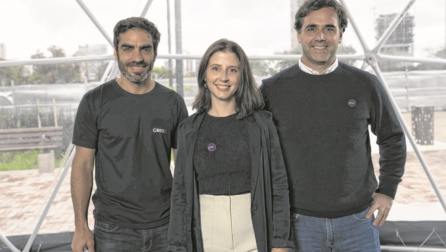 GridX: Federico Marque (COO), María Renner (CSO) y Matías Peire (CEO). El fondo impulsa más de 90 startups científicas. Gentileza GridX.