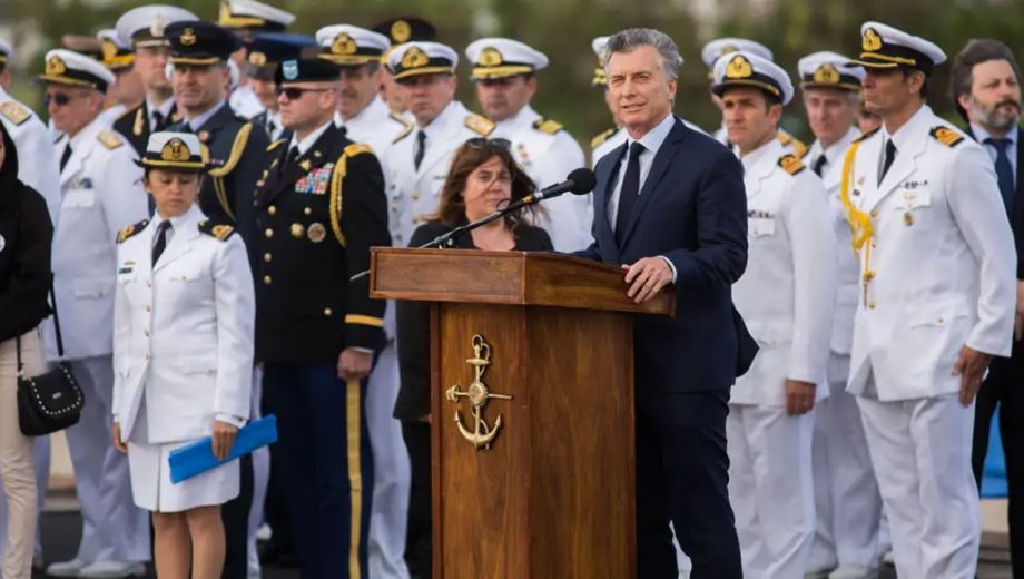 Mauricio Macri en un homenaje a las víctimas del ARA San Juan. Foto: archivo Télam. 