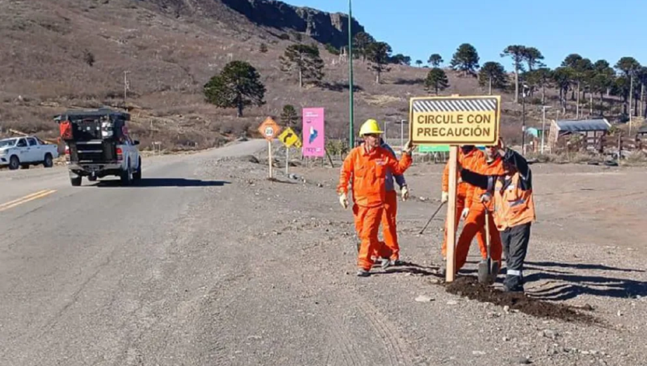 Comienzan los trabajos para pavimentar la ruta hacia Copahue. Foto: gentileza.