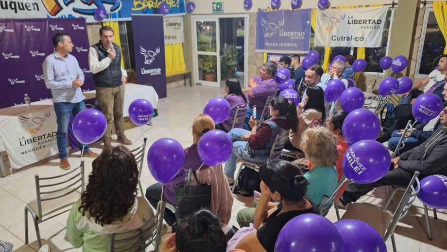 La Libertad Avanza encabezó un acto en Picún Leufú. Foto: gentileza.