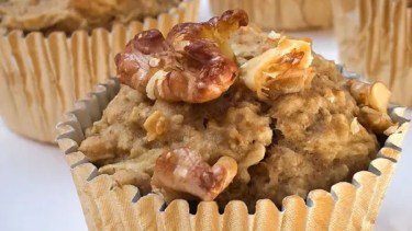 Muffins de manzana con harina integral y avena: esponjosos y livianos
