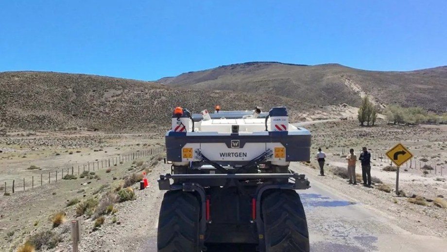 Repavimentan la Ruta 46 en Neuquén. Foto: gentileza.