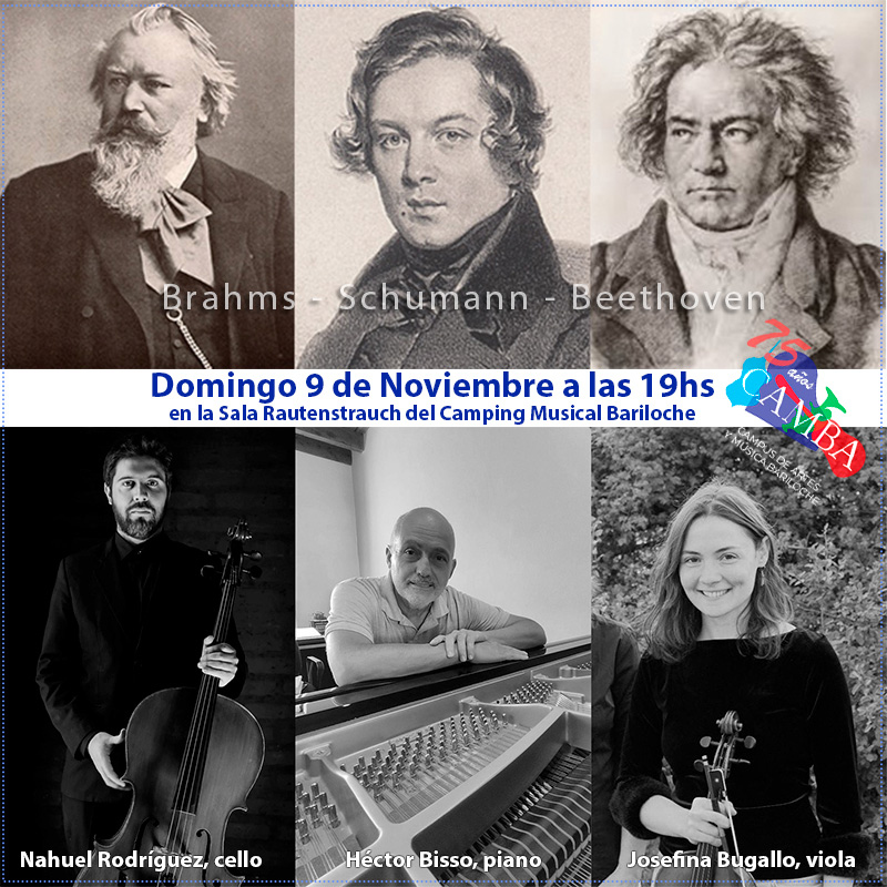 Trío Bisso – Rodríguez – Bugallo (piano, violoncello y viola)