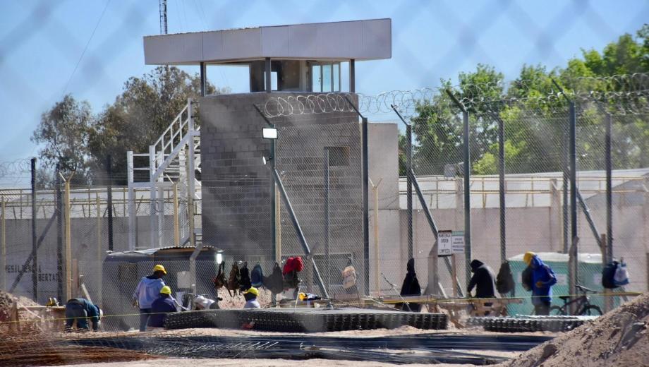 El avance de la obra del nuevo pabellón de máxima seguridad es del 80%, a octubre. (Matías Subat)