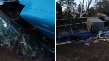 Fuerte vuelco cerca del paso Cardenal Samoré: un camionero resultó gravemente herido en Chile