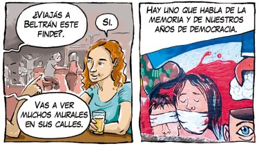 «Murales de Beltrán» la nueva tira de Chelo Candia en el Voy