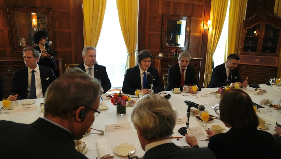 Javier Milei presentó su plan económico ante empresarios de Nueva York. (Foto: Oficina del Presidente).