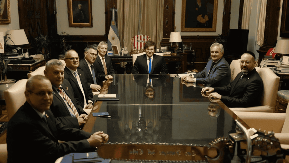 Javier Milei recibió al canciller de Israel en la Casa Rosada. 