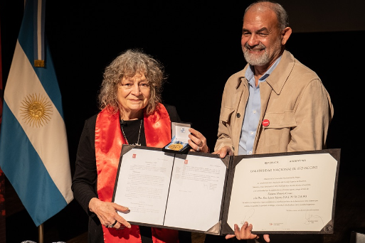 Rita Segato recibió la distinción doctorado honoris causa de la UNRN. Foto: Gentileza UNRN