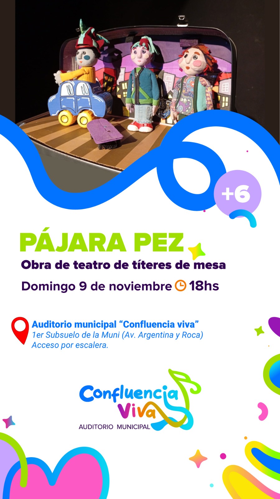 Pájara Pez, obra de teatro de títeres de mesa