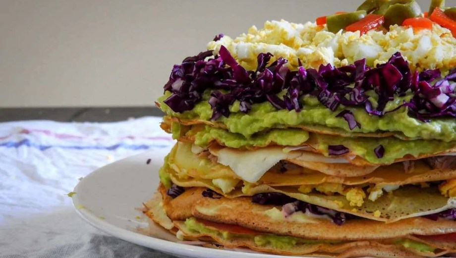 Torre de panqueques sin TACC.