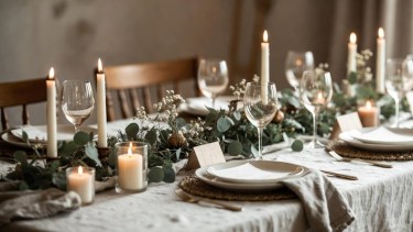 Navidad 2025: la tendencia de mesas neutras que reemplaza al rojo y verde