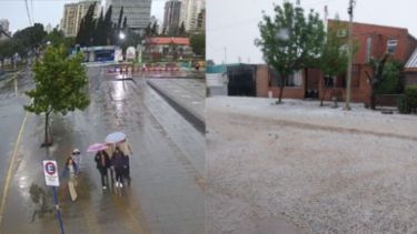 Video | Fuertes tormentas en Neuquén este jueves: cayó granizo y abundante agua en varias localidades