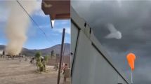 Imagen de Video | Los impactantes «remolinos» en Neuquén en el cielo y en la tierra en medio de la alerta por tormentas