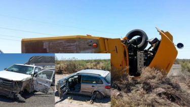 Triple choque sobre Ruta 151 en Catriel con un camión involucrado: apuntan al estado de la calzada