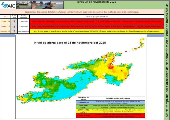 ¿Te vas a meter al lago? Un mapa muestra dónde hay alerta roja de cianobacterias - Image 2