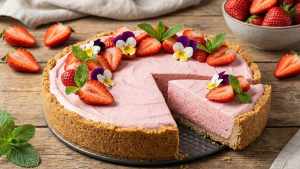Tarta mousse de frutillas sin horno: el postre fácil para sorprender este fin de semana