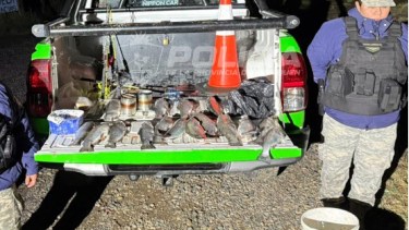 Secuestran 40 piezas y equipos de pesca ilegal en el sur de Río Negro en Limay Chico y Alicurá