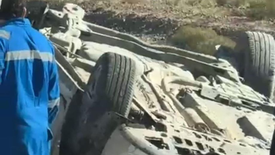 Vuelco en una ruta de Neuquén. Foto. Captura video. 