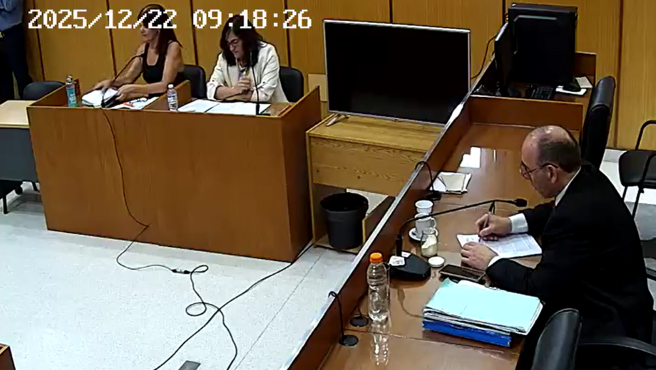 El juez Gustavo Quelin presidió la audiencia de imputación. Foto Captura.