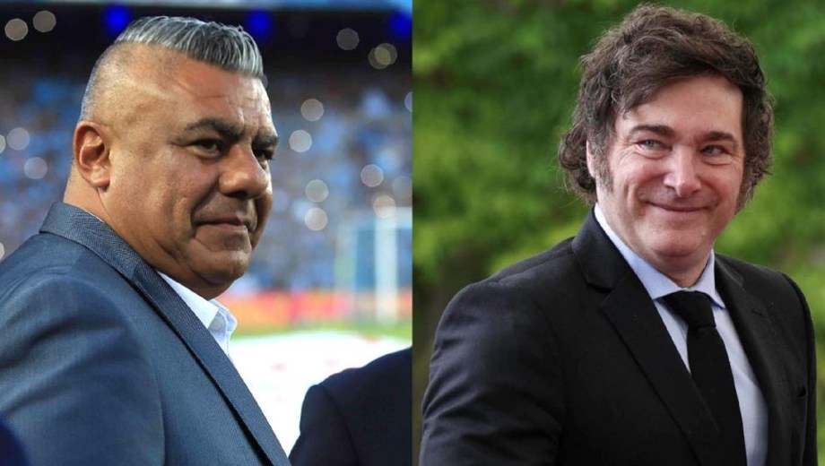 Chiqui Tapia y Javier Milei.
