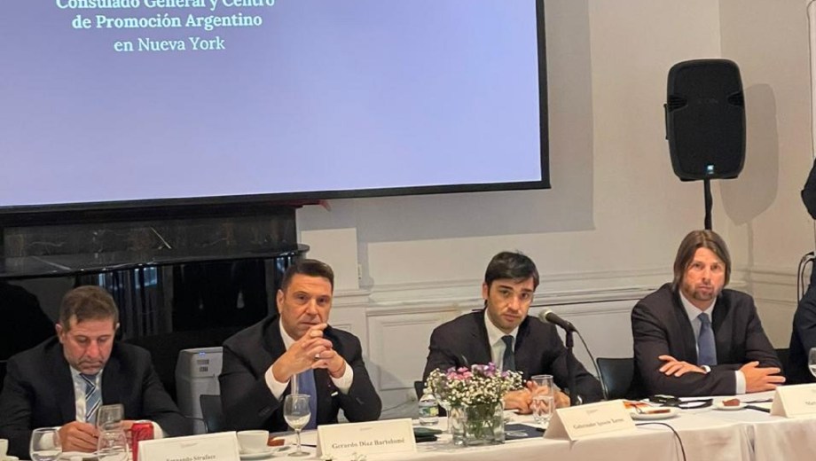 Ignacio Torres en Nueva York. Foto: Prensa Gobierno de Chubut.