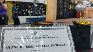 Le entregaron un diploma simbólico a Luciana Muñoz en Neuquén: «Siempre la estamos esperando»