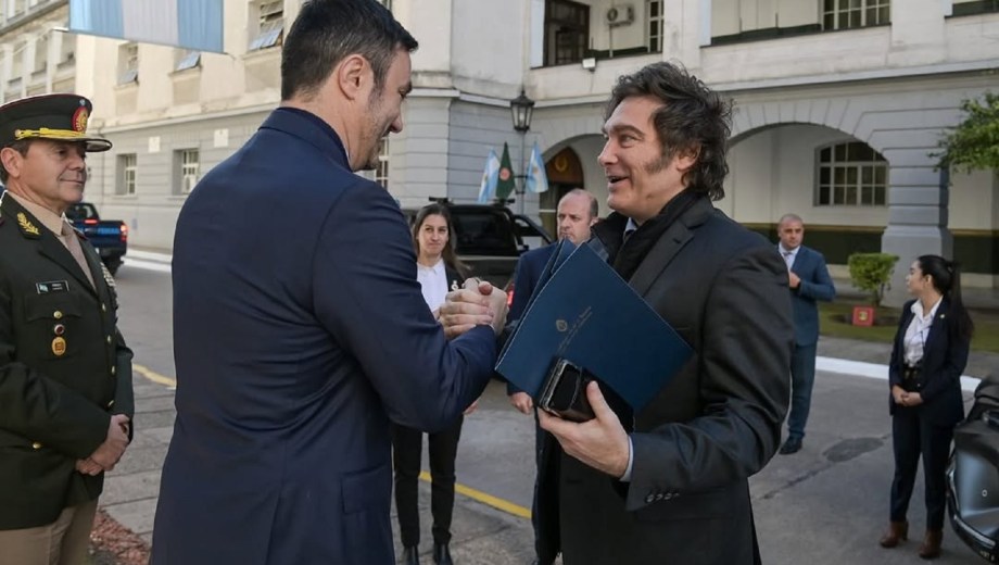 Luis Petri y Javier Milei.