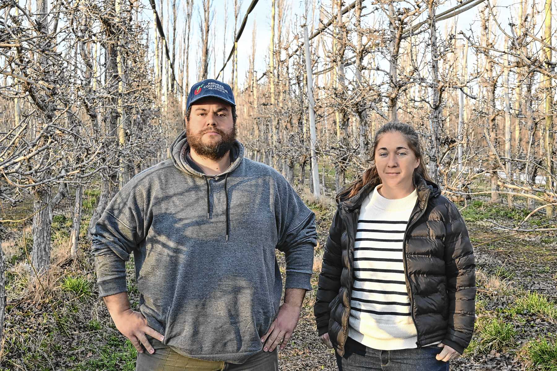 Mainqué, Río Negro. “La fruticultura no me tocó: la elegí”. Jeremías Aventín llegó de La Plata para producir con Soledad Ibáñez, su mujer.