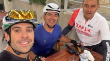 Imagen de ¡Encuentro de cracks! Manu Urcera y Maxi Morales de Roca compartieron una pedaleada en Las Grutas