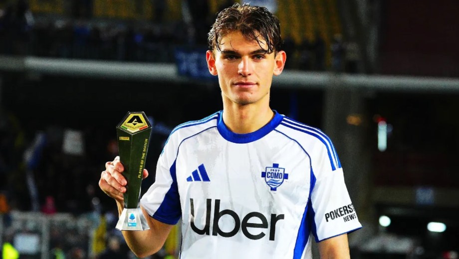 Nicolás Paz fue el MVP del partido entre el Como y Lecce, donde abrió el marcador.