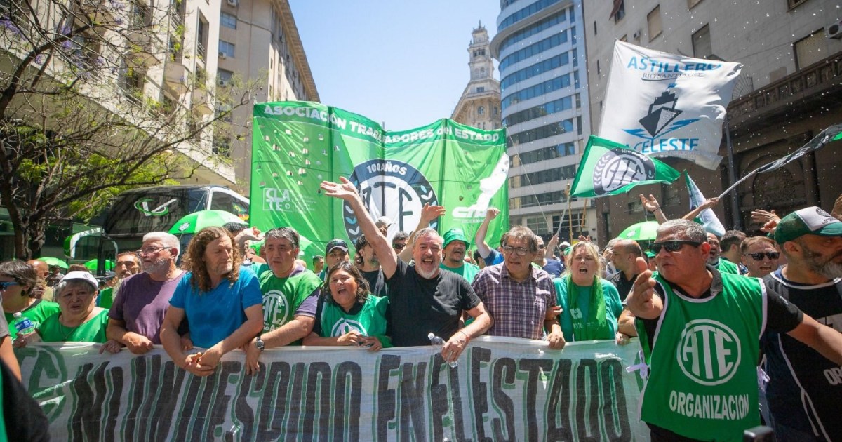 Paro nacional de ATE por el DNU 70 de Milei afectará servicios públicos