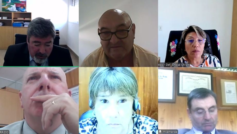 La audiencia de pedido de pena se realizó en el Foro de Jueces de la Segunda Circunscripción Judicial, con intervención del Ministerio Público Fiscal y la defensa oficial. Foto Captura.