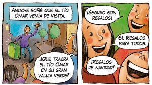 «La Valija Verde del Tío Omar», la tira llena de fistas de Chelo Candia en el Voy