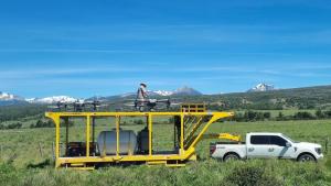Plaga en el sur de Río Negro: pulverizan los tucura sapo desde el aire, con drones