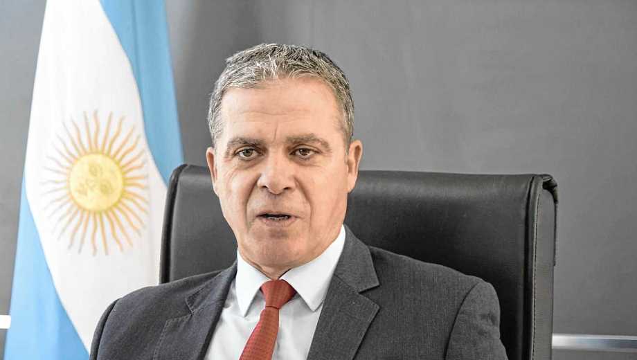 Apcarian, esta semana en Cipolletti, en la entrevista con este medio.  (Foto: Cecilia Maletti)