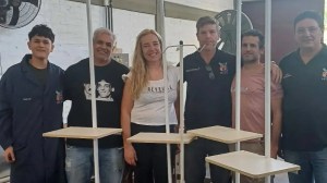 Estudiantes del CET 13 dejan su huella en la internación del hospital de Choele Choel