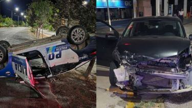 Choque y vuelco con un patrullero involucrado en Ruta 22: hubo cuatro heridos, ¿cómo están de salud?