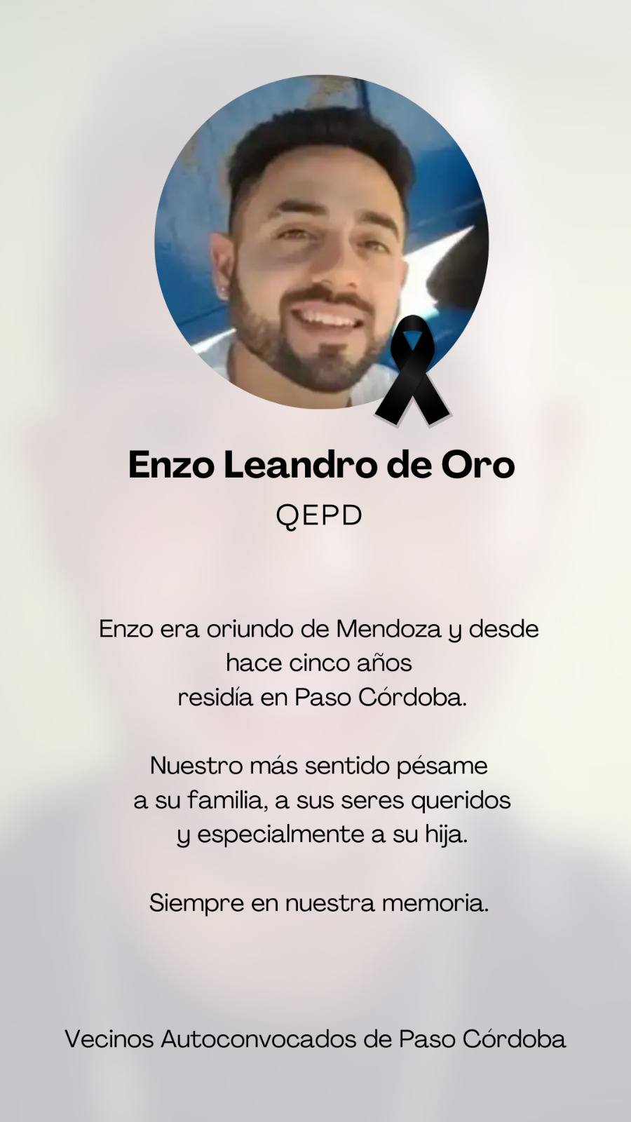 Dolor por la muerte del joven de Mendoza que había desaparecido en Paso ...