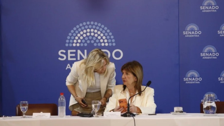 Patricia Bullrich convocó a la firma del dictamen para la reforma laboral. Foto: Gentileza NA. 