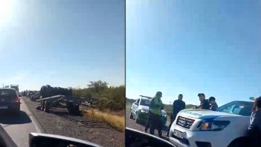 Video | Un accidente sobre la Ruta 22 complicó el tránsito entre Chimpay y Belisle: qué pasó