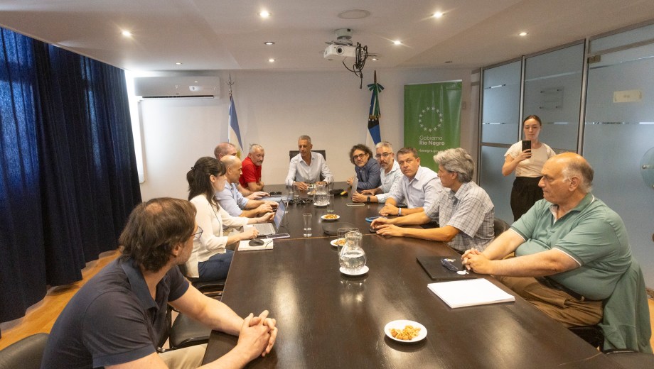 La reunión de ayer en el ministerio de Producción.