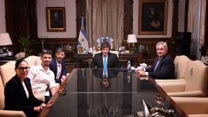 Javier Milei recibió en la Casa Rosada a los hermanos Cunio tras su liberación por Hamas