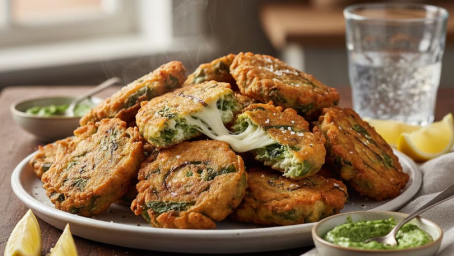 Buñuelos de acelga con queso.