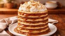 Imagen de Cómo hacer una torre tipo Rogel sin amasar: versión fácil y rendidora