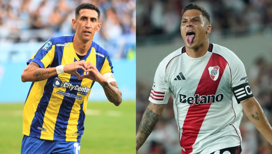 Ángel Di María y Juan Fernando Quintero se enfrentarán este domingo en Arroyito.